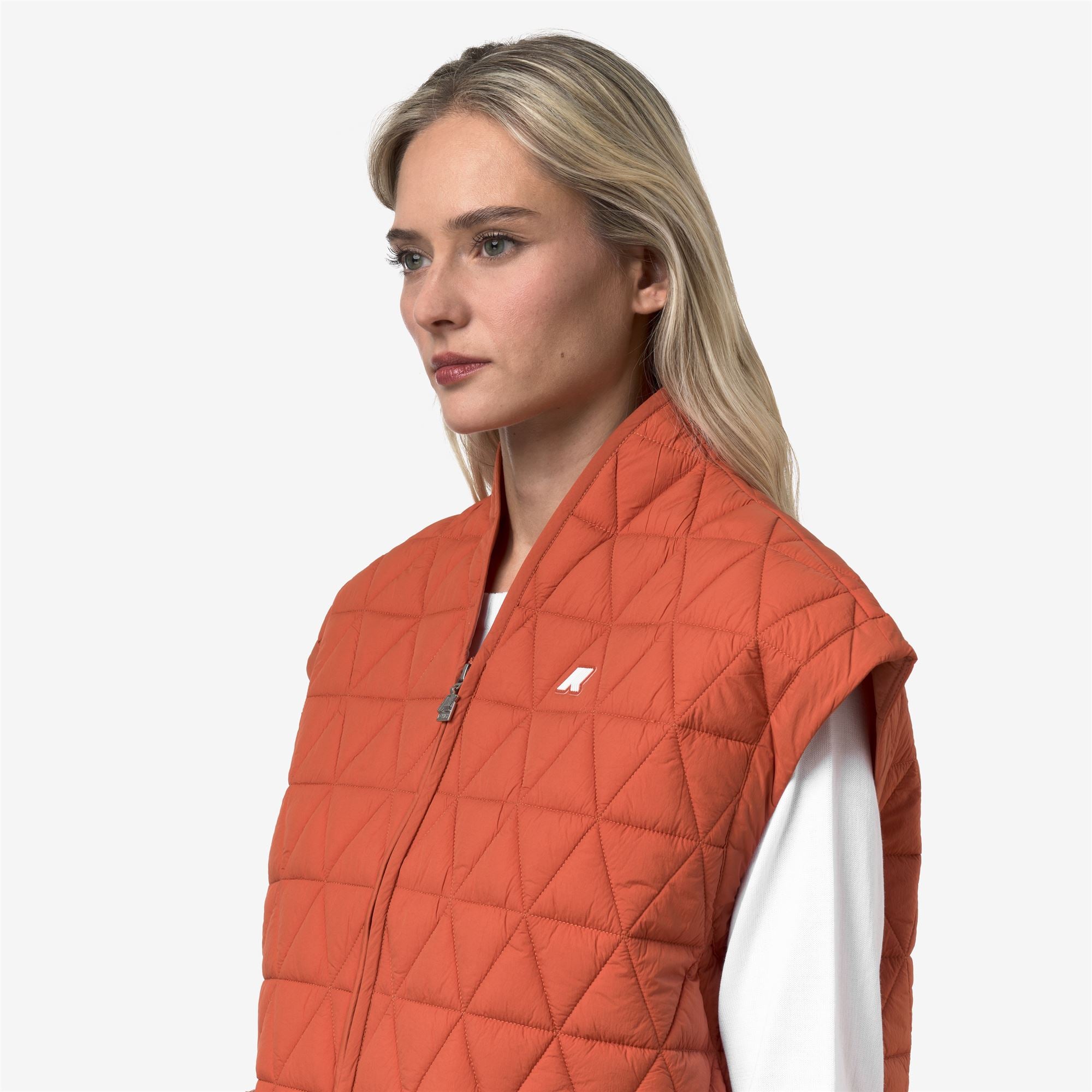 Jackets Woman SALOIRE DIAMOND QUILTED WARM AF Vest ORANGE BROWNISH