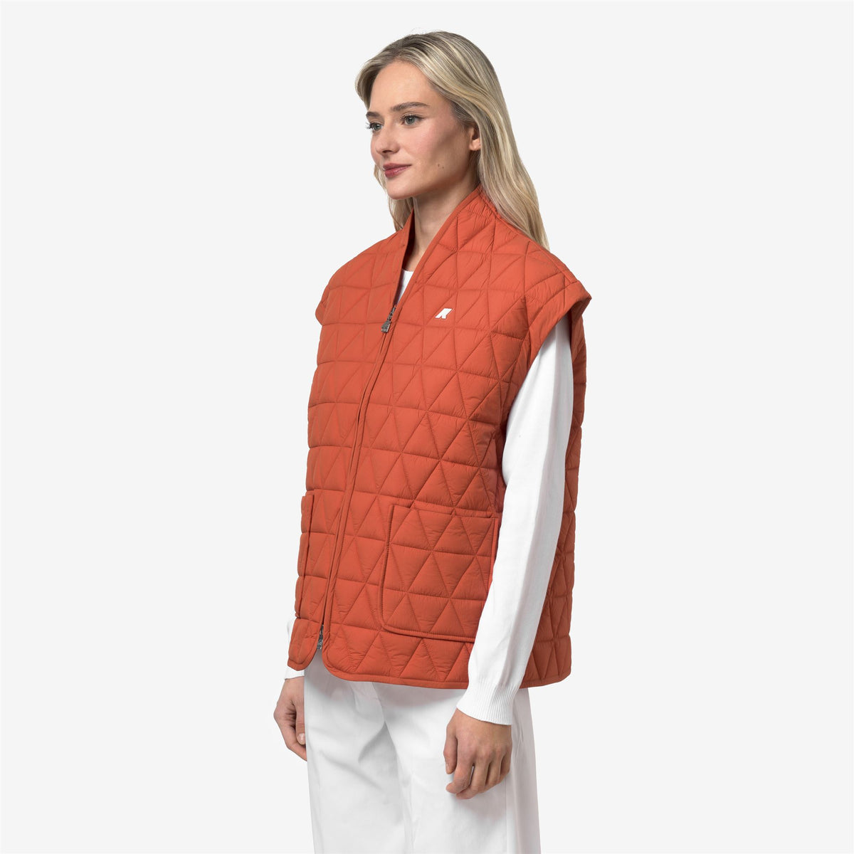 Jackets_Woman_SALOIRE DIAMOND QUILTED WARM AF_Short_Orange Brownish - Commercial 5