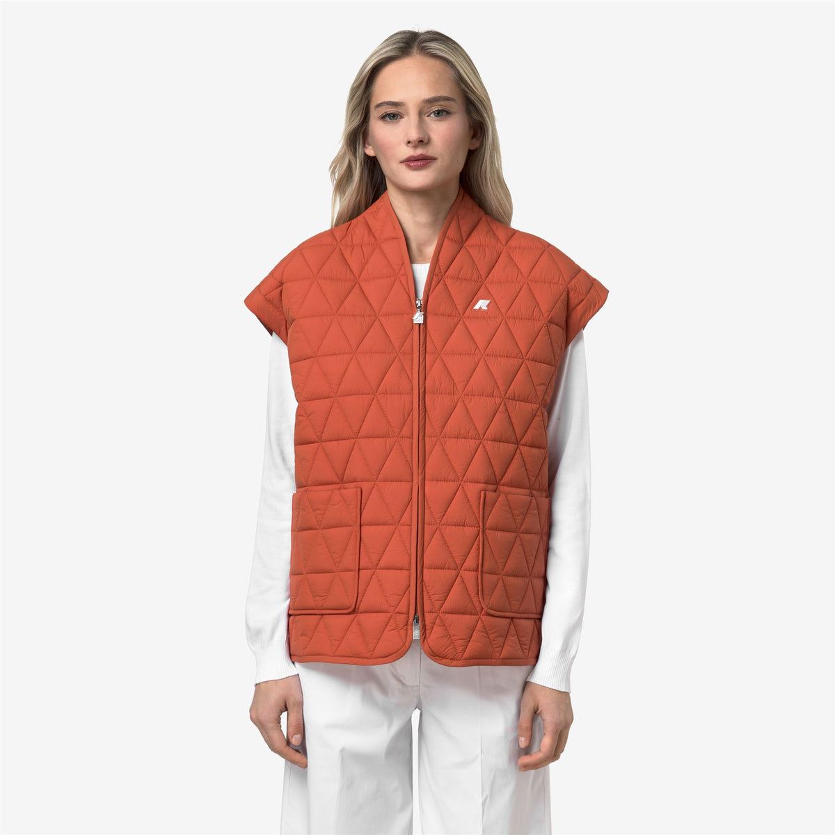 Jackets_Woman_SALOIRE DIAMOND QUILTED WARM AF_Short_Orange Brownish - Commercial 4