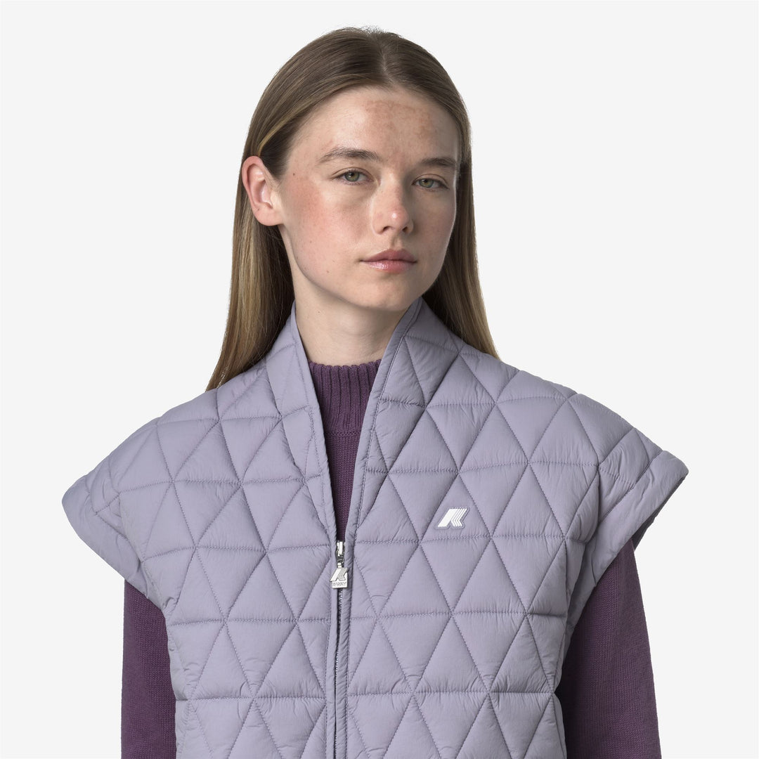 Violet Women's Short Quilted Vest with Eco-Friendly Padding main