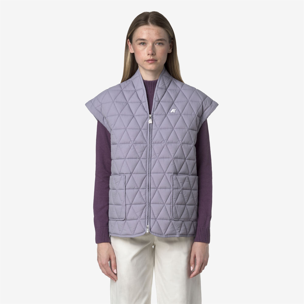 Violet Women's Short Quilted Vest with Eco-Friendly Padding 02