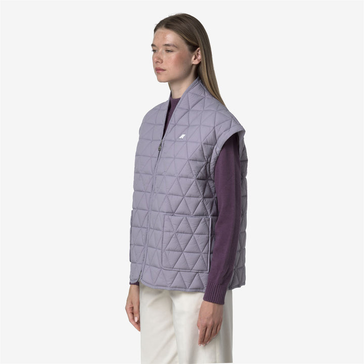 Violet Women's Short Quilted Vest with Eco-Friendly Padding 4