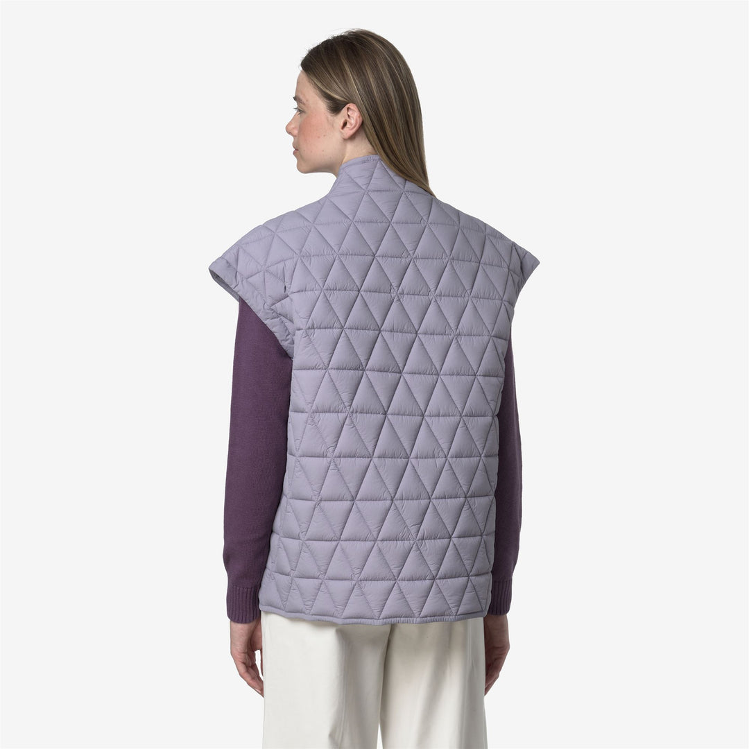 Violet Women's Short Quilted Vest with Eco-Friendly Padding main