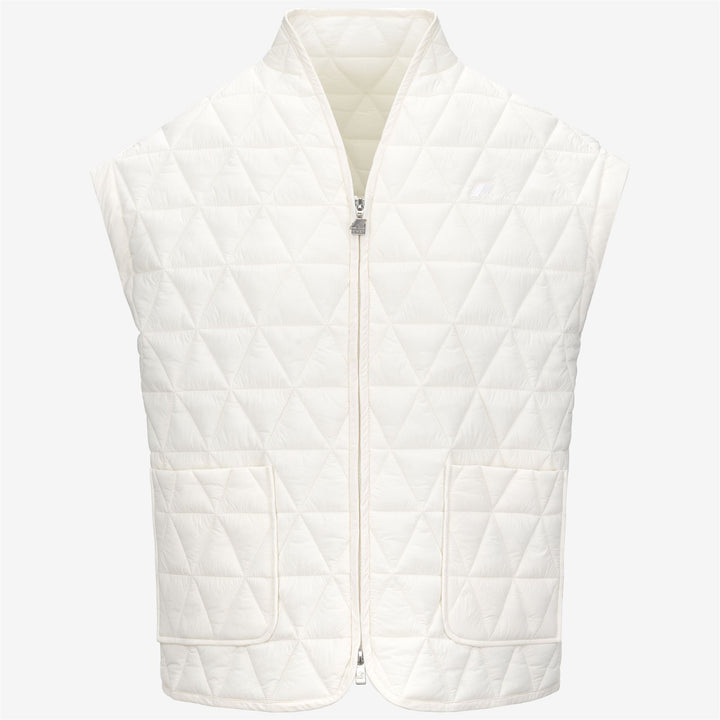 Chaleco corto acolchado blanco para mujer con relleno ecológico 1