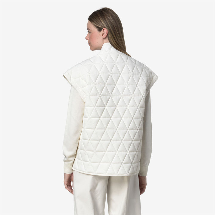 Chaleco corto acolchado blanco para mujer con relleno ecológico 5