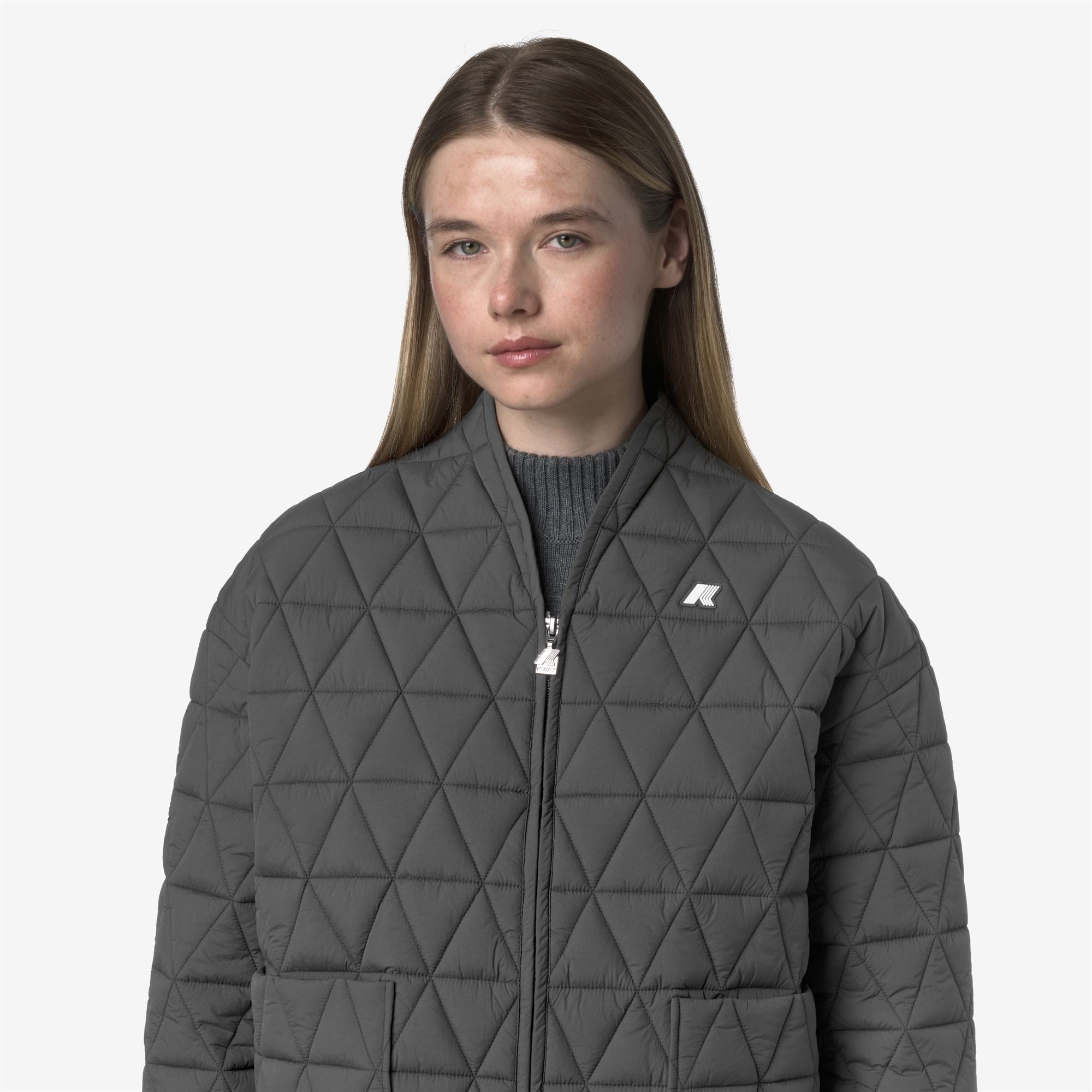 Jackets_WOMAN_SELIME DIAMOND QUILTED WARM AF_Mid_Grey Shadow Dk - Commercial 7