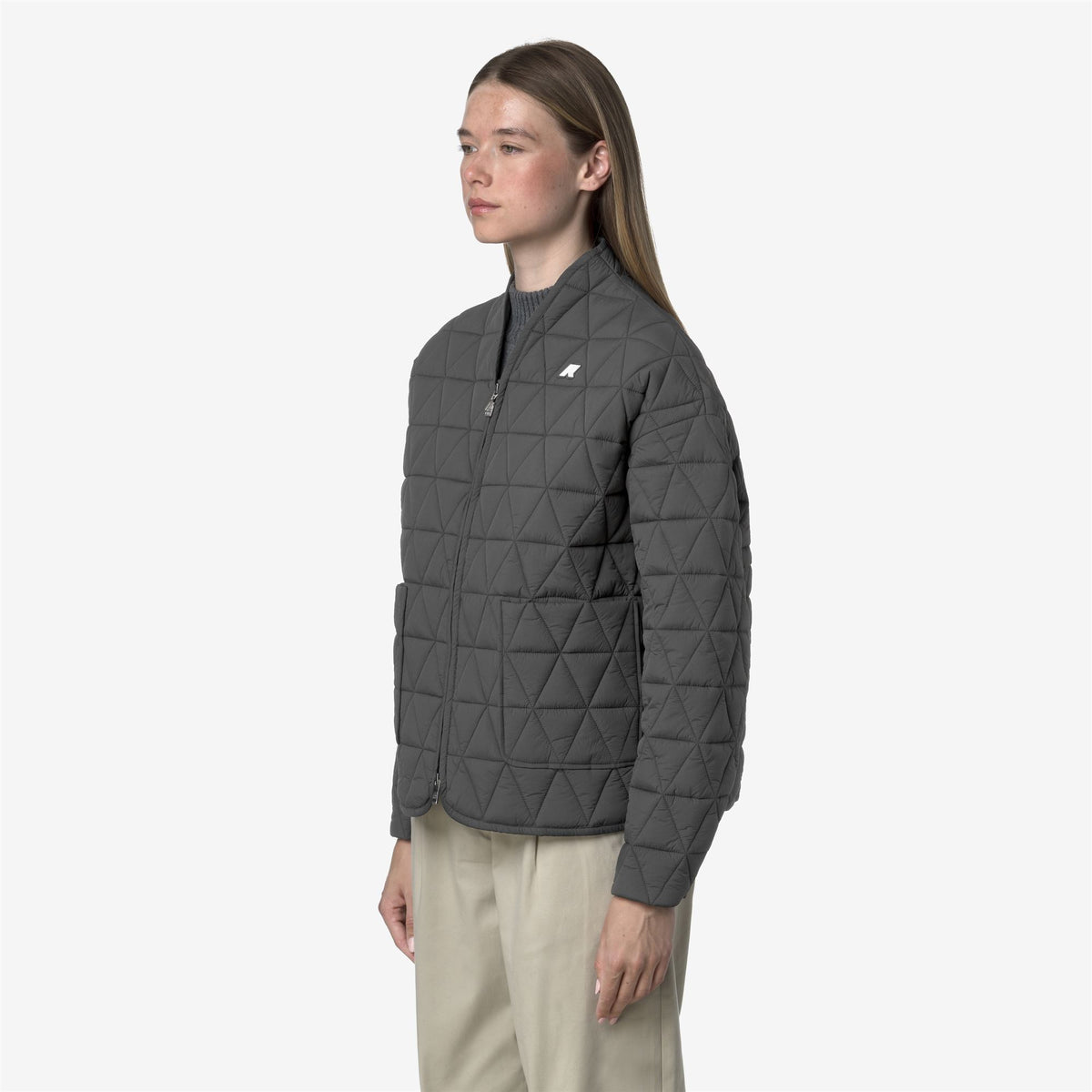 Jackets_WOMAN_SELIME DIAMOND QUILTED WARM AF_Mid_Grey Shadow Dk - Commercial 5