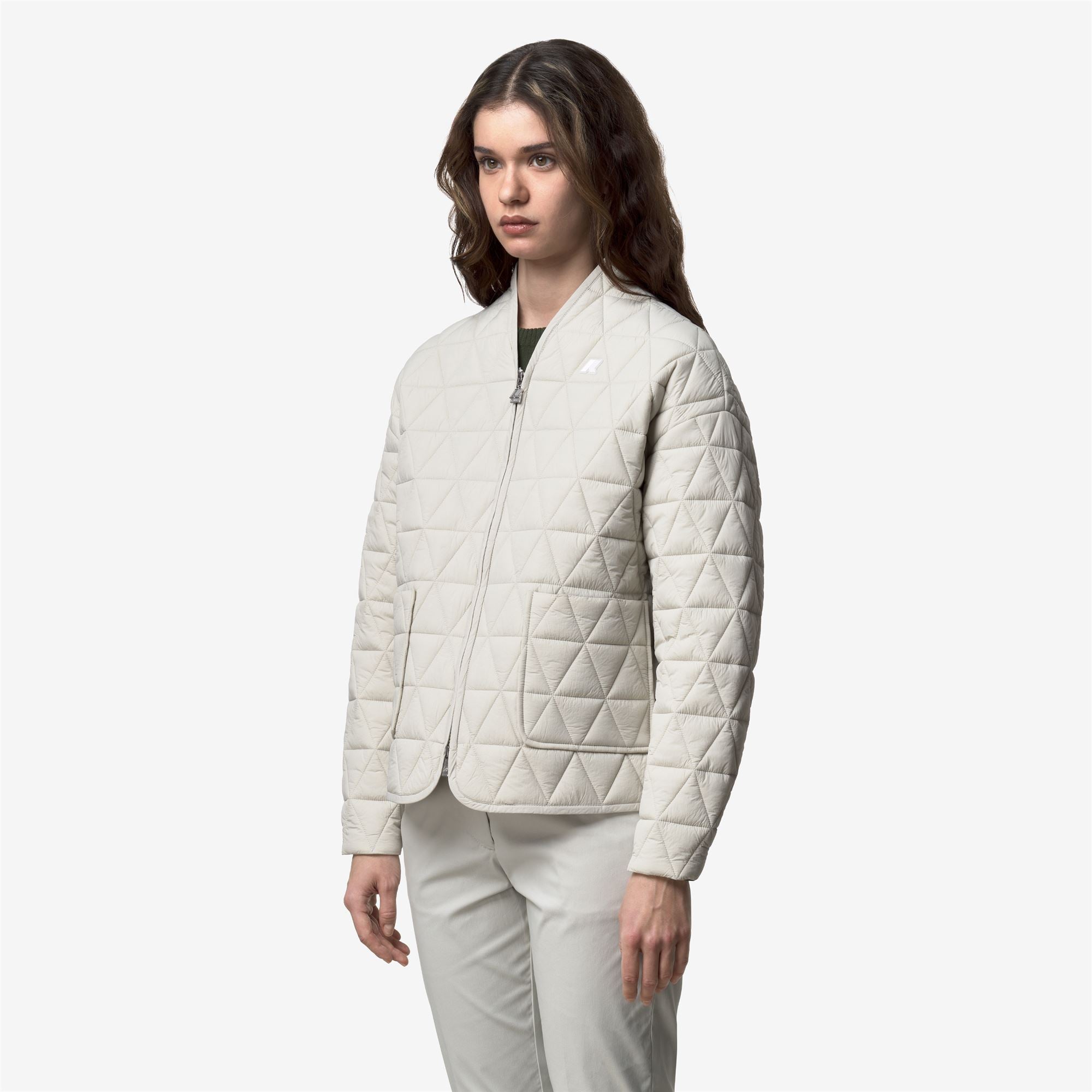 Jackets_Woman_SELIME DIAMOND QUILTED WARM AF_Mid_BEIGE LT - Commercial 5
