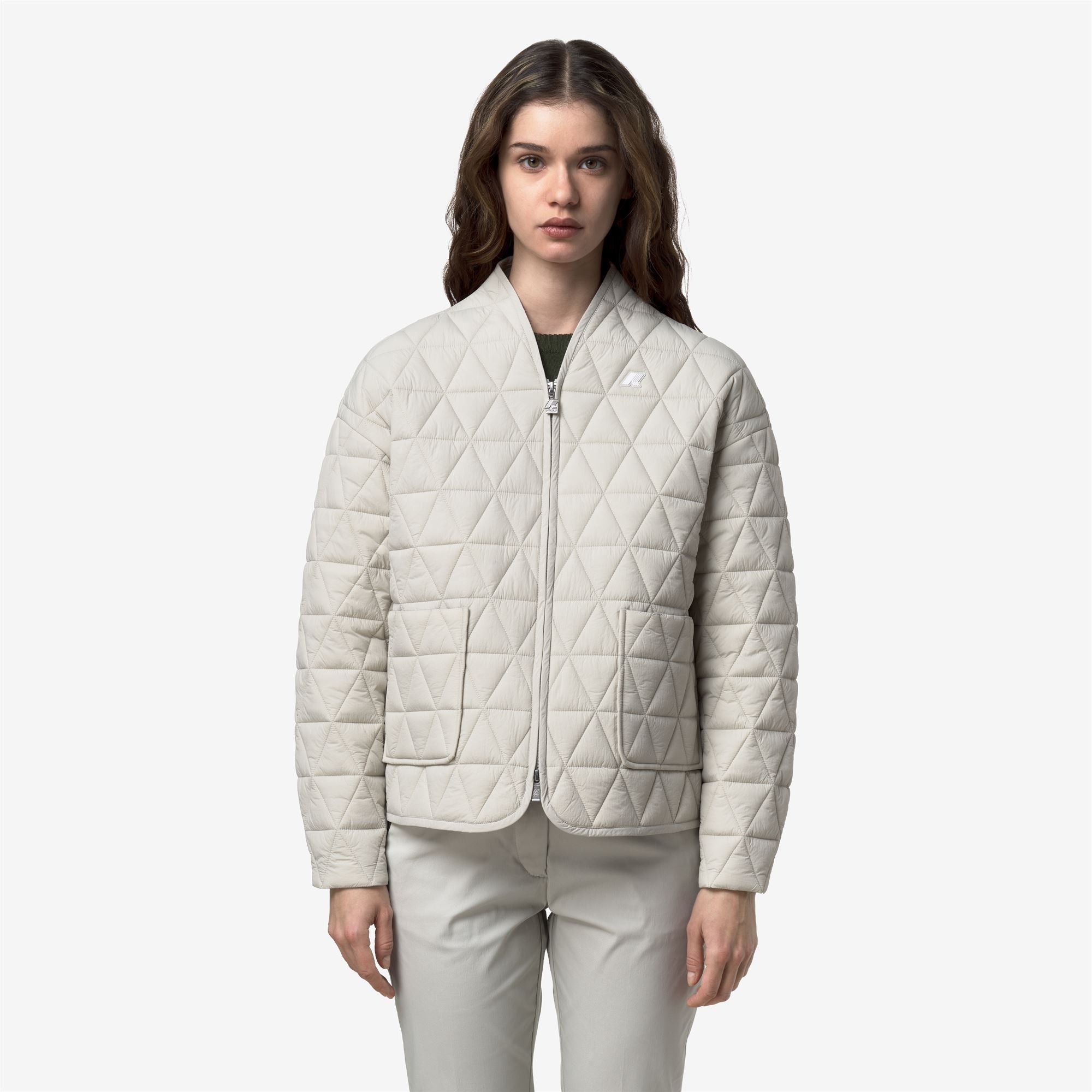 Jackets_Woman_SELIME DIAMOND QUILTED WARM AF_Mid_BEIGE LT - Commercial 4