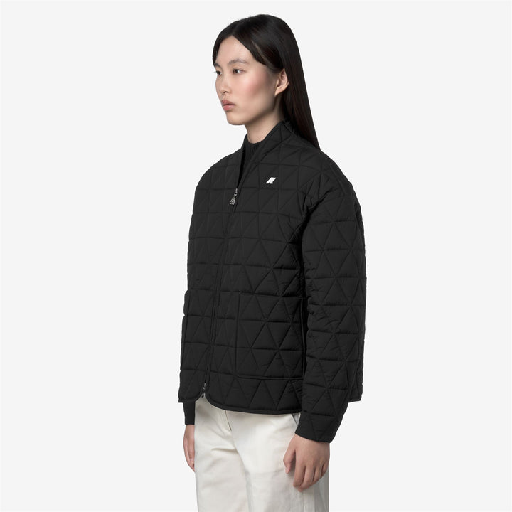 Chaqueta acolchada de entretiempo para mujer, color negro, con relleno ecológico 4