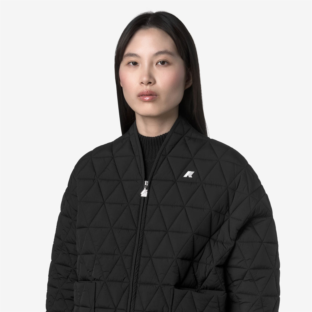 Chaqueta acolchada de entretiempo para mujer, color negro, con relleno ecológico main