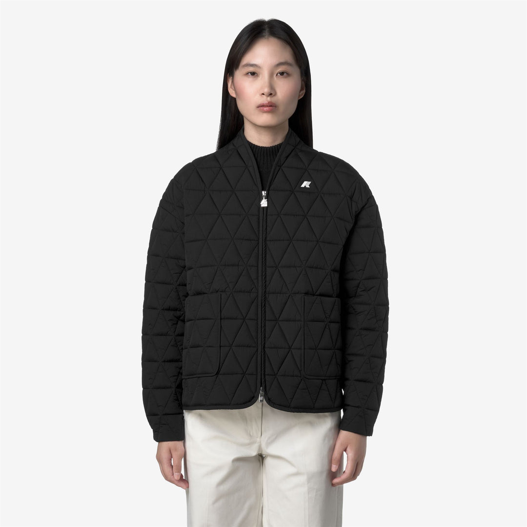 Chaqueta acolchada de entretiempo para mujer, color negro, con relleno ecológico main