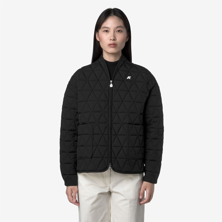 Chaqueta acolchada de entretiempo para mujer, color negro, con relleno ecológico 3