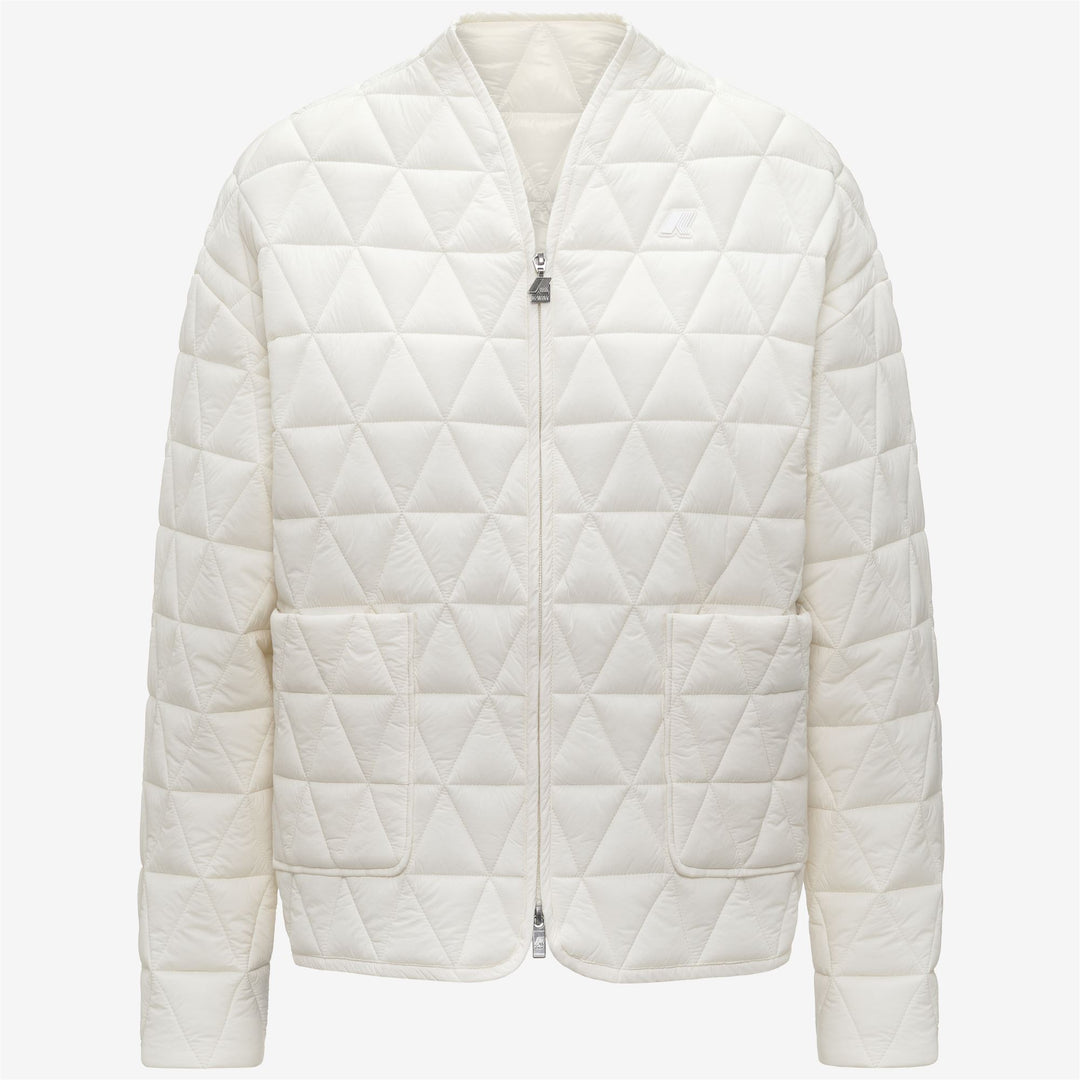 Chaqueta acolchada blanca de mujer con relleno ecológico 01