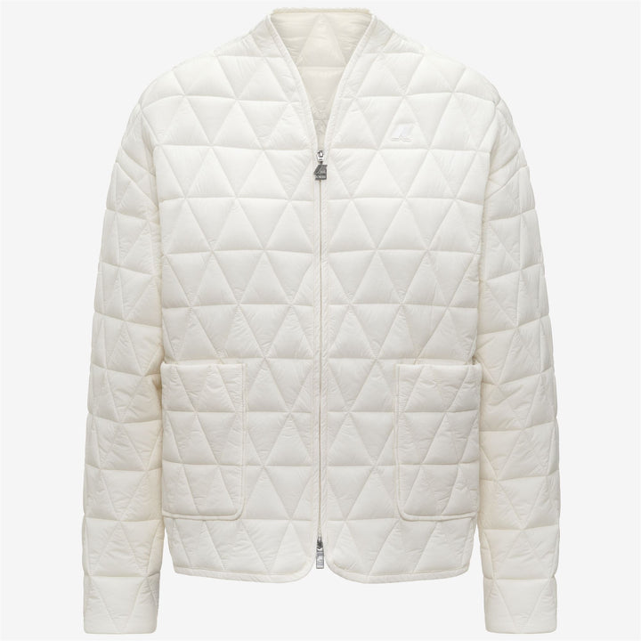 Giacca trapuntata bianca da donna con imbottitura ecologica 1