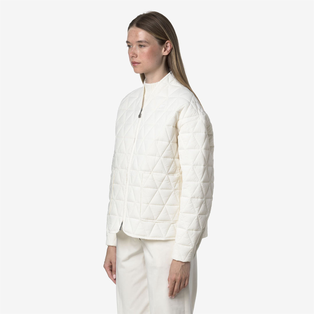 Giacca trapuntata bianca da donna con imbottitura ecologica main