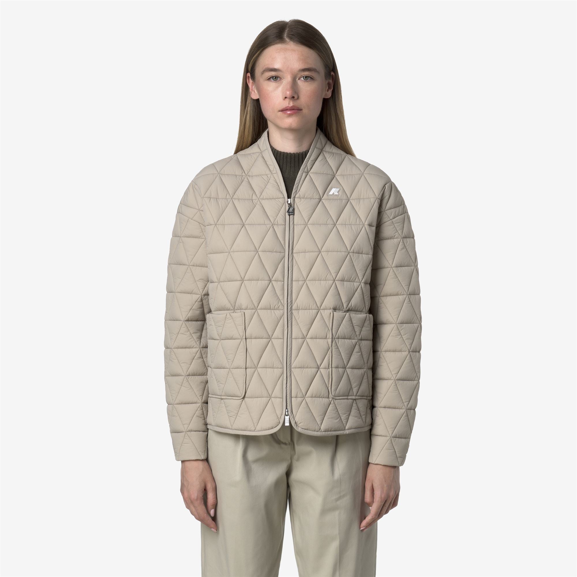 Jackets_WOMAN_SELIME DIAMOND QUILTED WARM AF_Mid_Beige Cashmere - Commercial 4