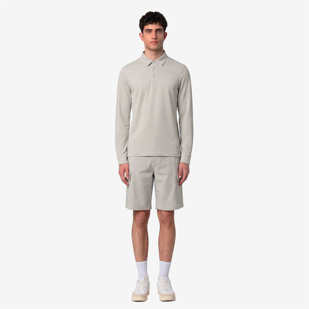 Polo Shirts_Man_TIBOR LT STRETCH JERSEY SLIM_Polo_BEIGE LT - Commercial 4
