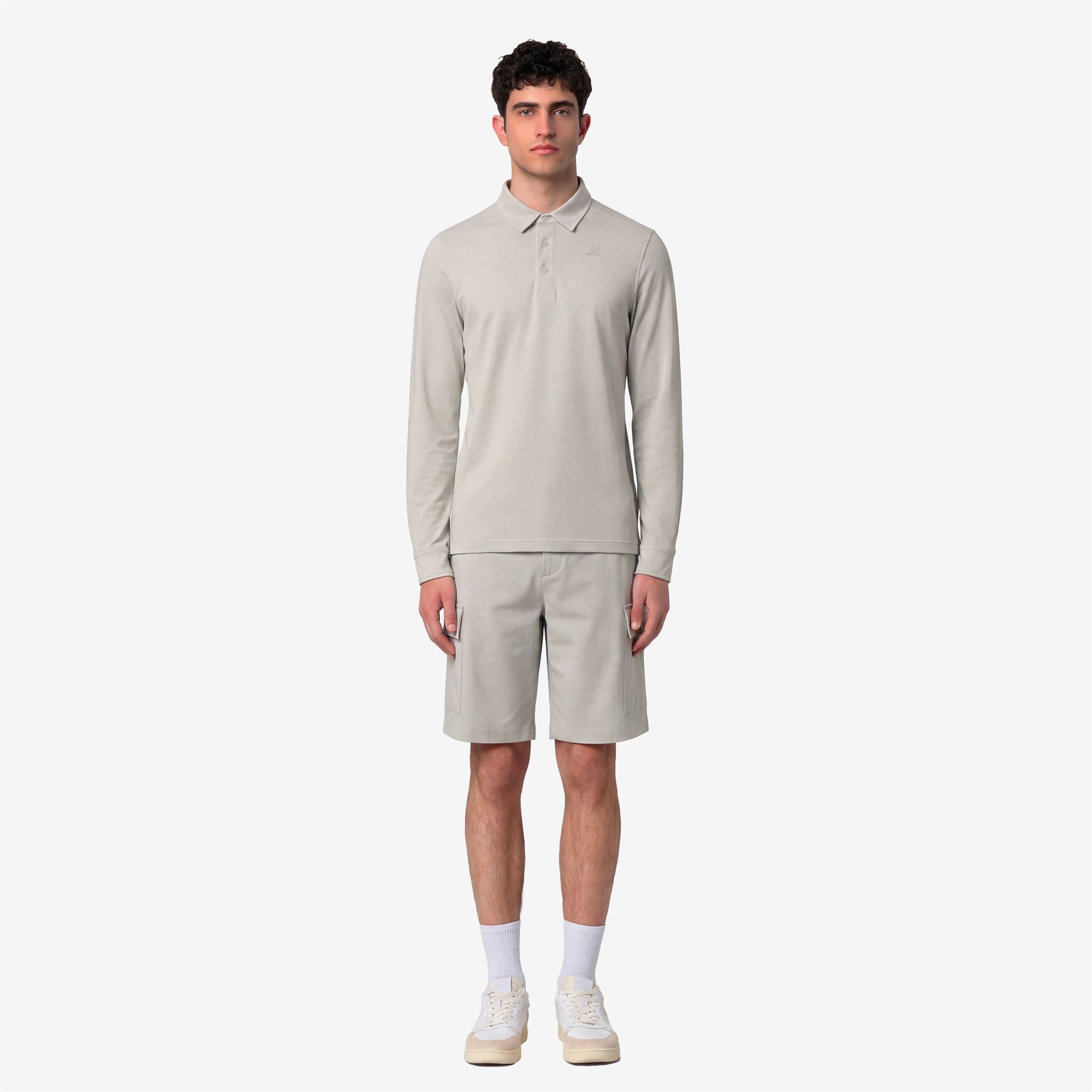 Polo Shirts_Man_TIBOR LT STRETCH JERSEY SLIM_Polo_BEIGE LT - Commercial 4