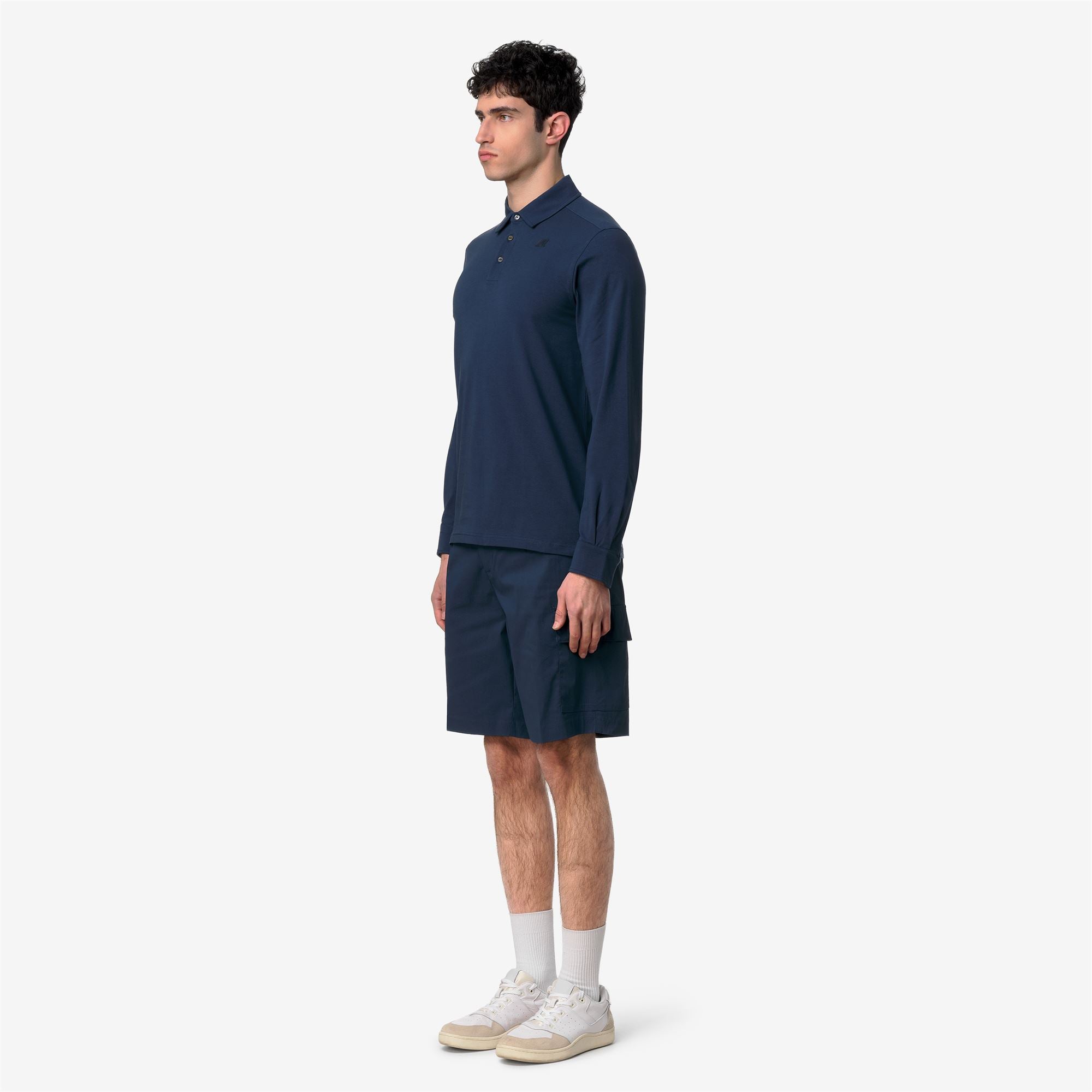 Polo Shirts_Man_TIBOR LT STRETCH JERSEY SLIM_Polo_Blue Insignia - Commercial 5