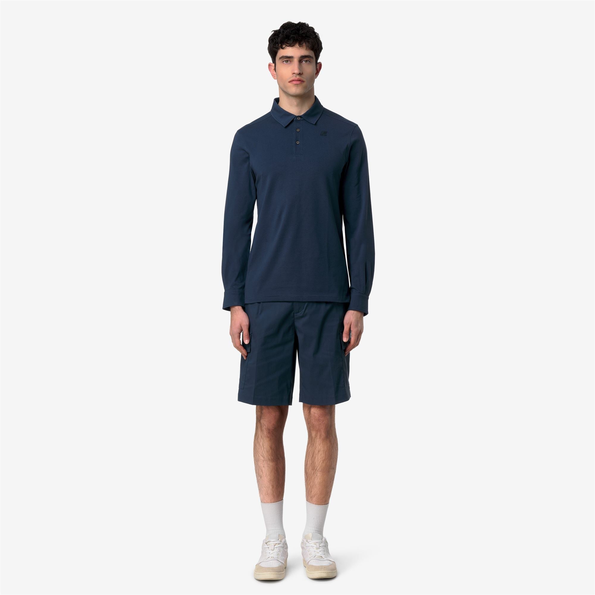 Polo Shirts_Man_TIBOR LT STRETCH JERSEY SLIM_Polo_Blue Insignia - Commercial 4