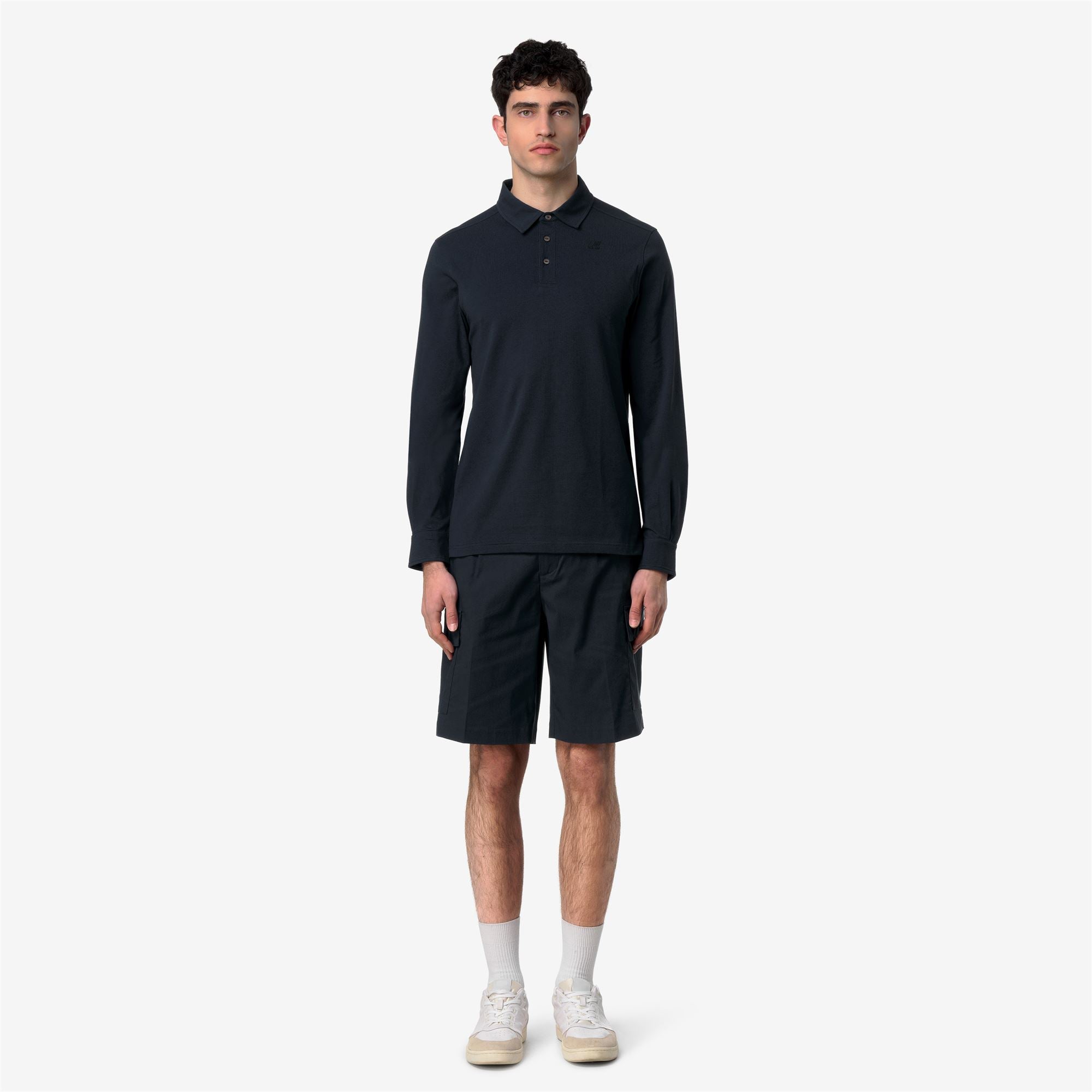 Polo Shirts_Man_TIBOR LT STRETCH JERSEY SLIM_Polo_Blue Depth - Commercial 4