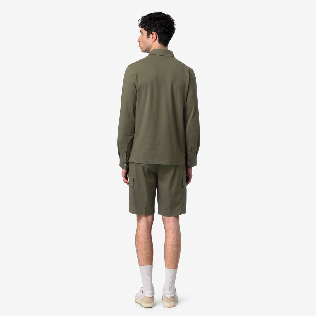 TIBOR LT STRETCH JERSEY SLIM - Polo Shirts - Polo - Man - GREEN LICHEN main