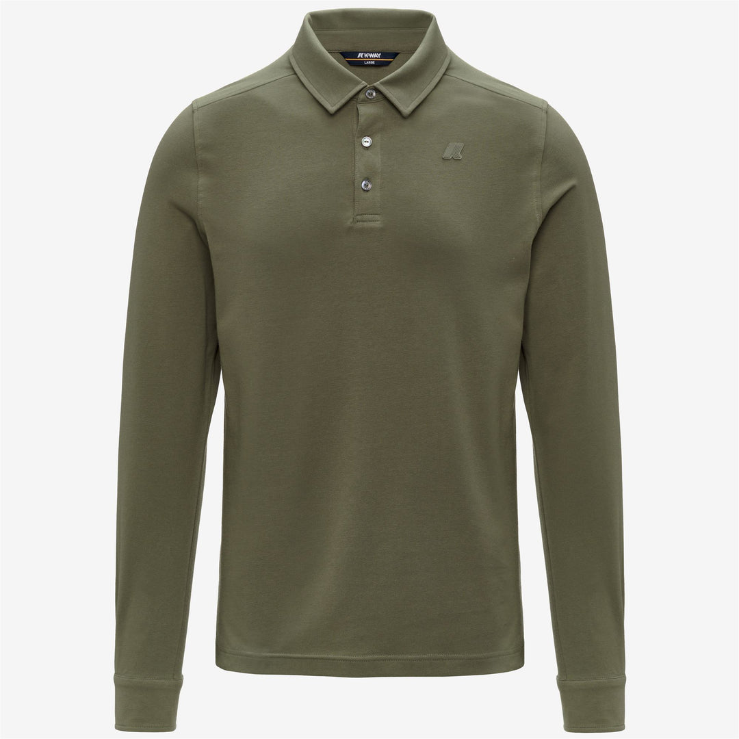TIBOR LT STRETCH JERSEY SLIM - Polo Shirts - Polo - Man - GREEN LICHEN 01