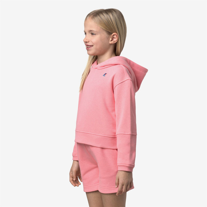P. NINETTE PC - Fleece - Hoodie - Girl - PINK GERANIUM 4
