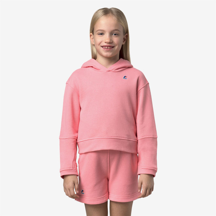P. NINETTE PC - Fleece - Hoodie - Girl - PINK GERANIUM 3