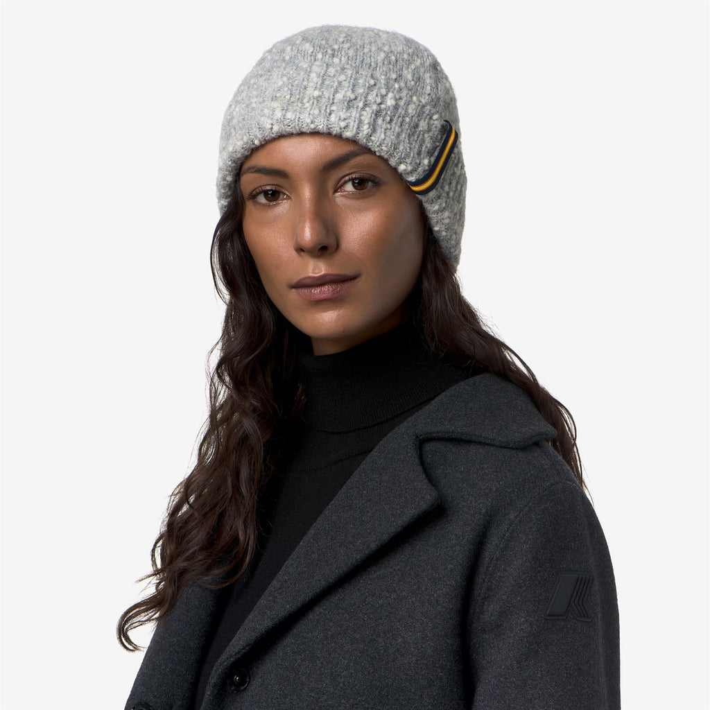 Headwear_Woman_COCOUNE COCCOLA YARN_Hat_GREY - WHITE - Commercial 5