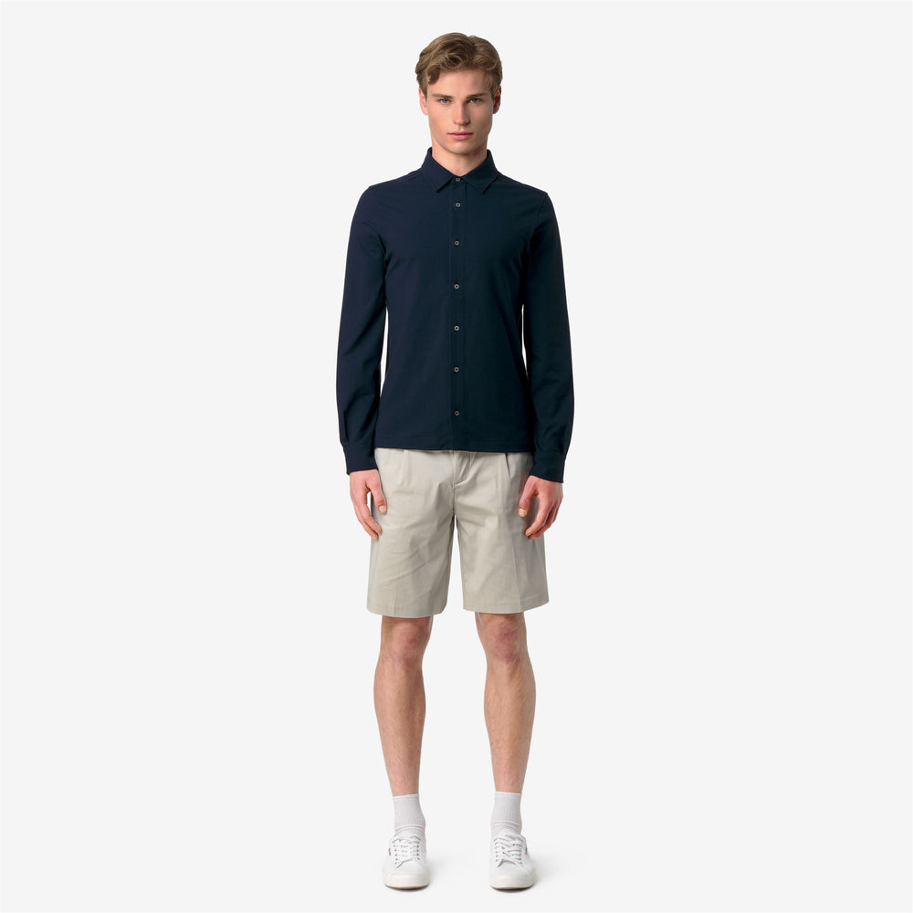 TIMOTHEE COTTON - SHIRTS - CLASSIC - Man - BLUE DEPTH 02