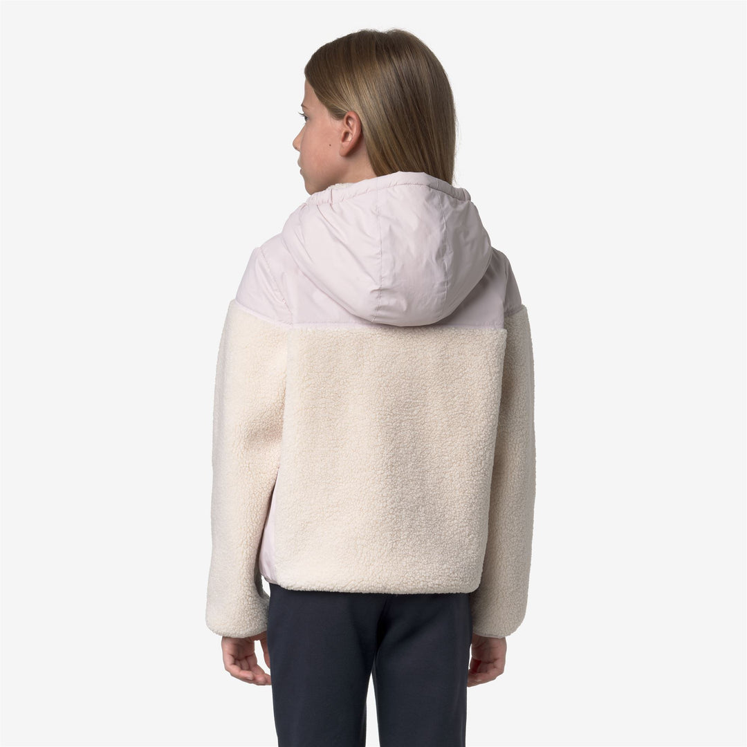 Felpa con cappuccio in pile con cerniera intera, unisex, grigia per bambini main