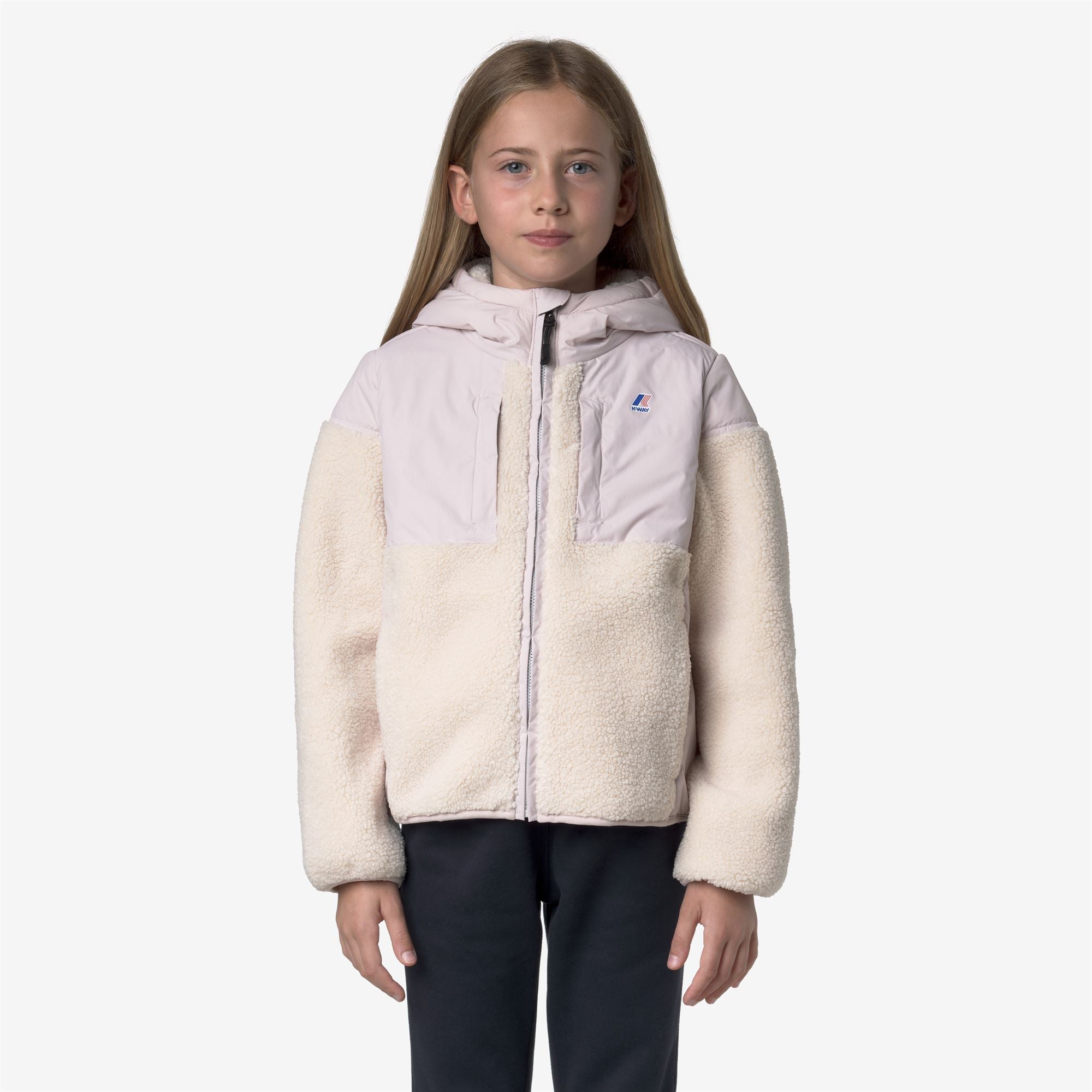 Fleece_KID UNISEX_P. SAMSON 4.0 ORSETTO_Hoodie Full Zip_Rose Hushed--Ecru - Commercial 4