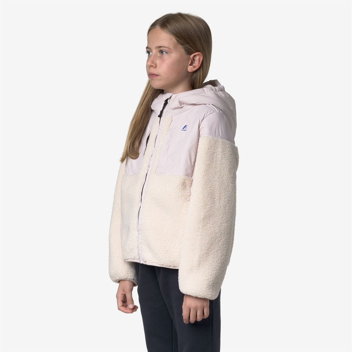 Felpa con cappuccio in pile con cerniera intera, unisex, grigia per bambini 4