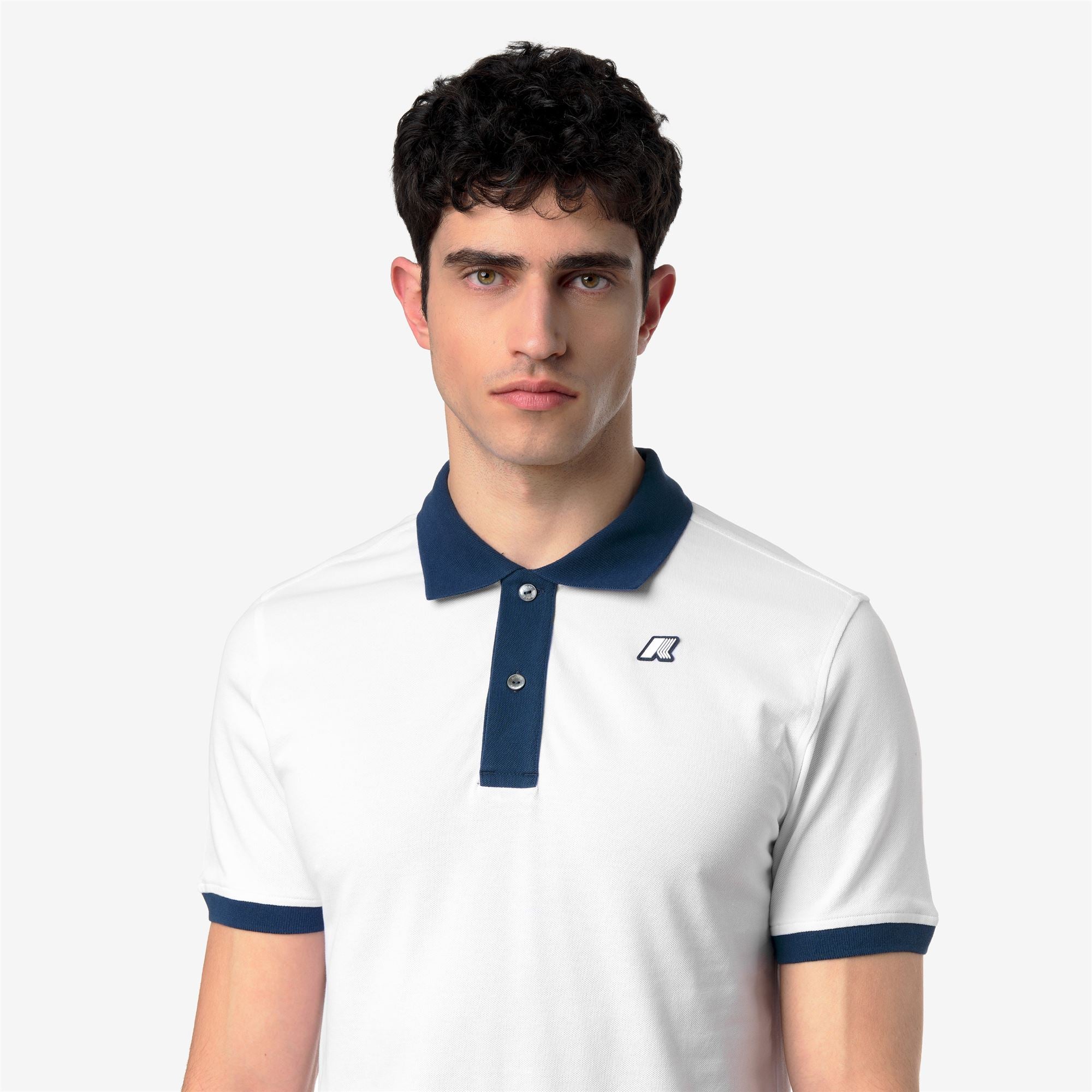 Polo Shirts_Man_VIC-VORMIR PIQUE_Polo_White - Blue Insignia - Commercial 7