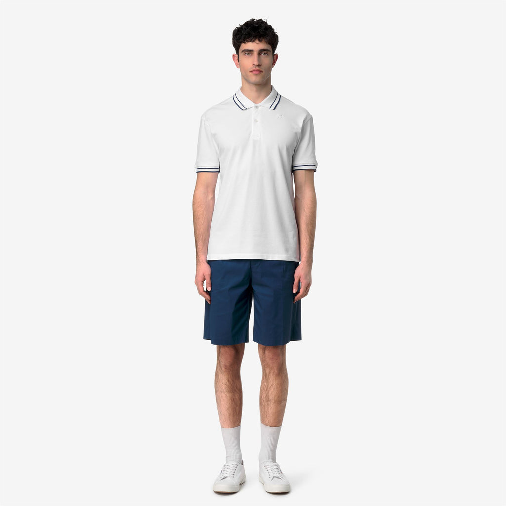 Polo Shirts_Man_SIMOR-VINNAR PIQUE_Polo_White - Blue Insignia - Commercial 4