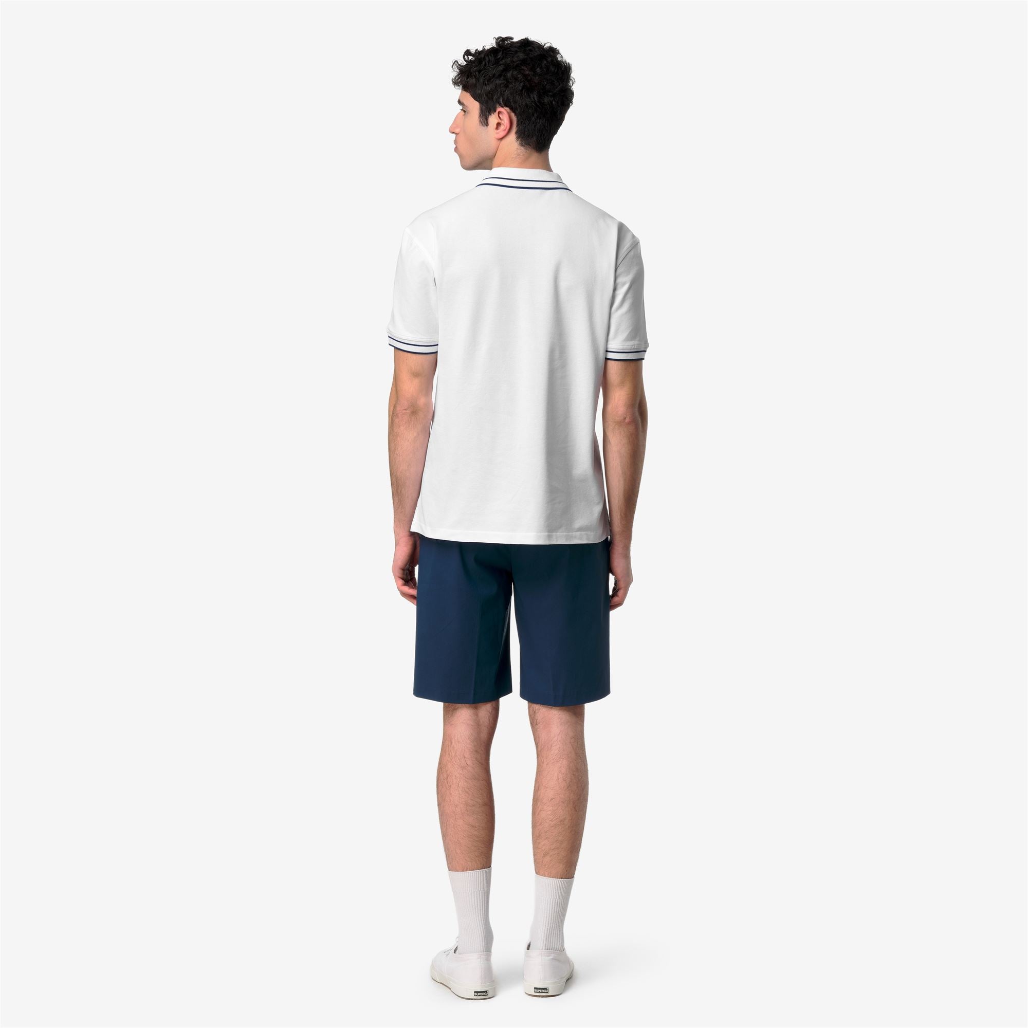 Polo Shirts_Man_SIMOR-VINNAR PIQUE_Polo_White - Blue Insignia - Commercial 6