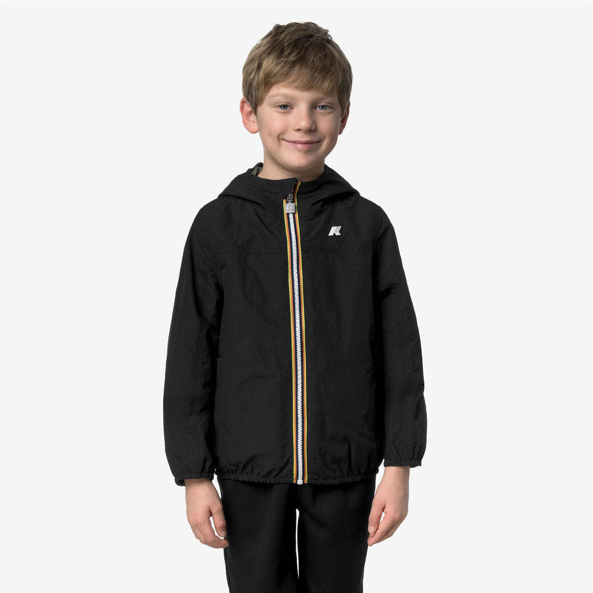 Jackets_Boy_P. JAKE COTTON  DOUBLE_Short_Black Pure - Green Lichen - Commercial 4