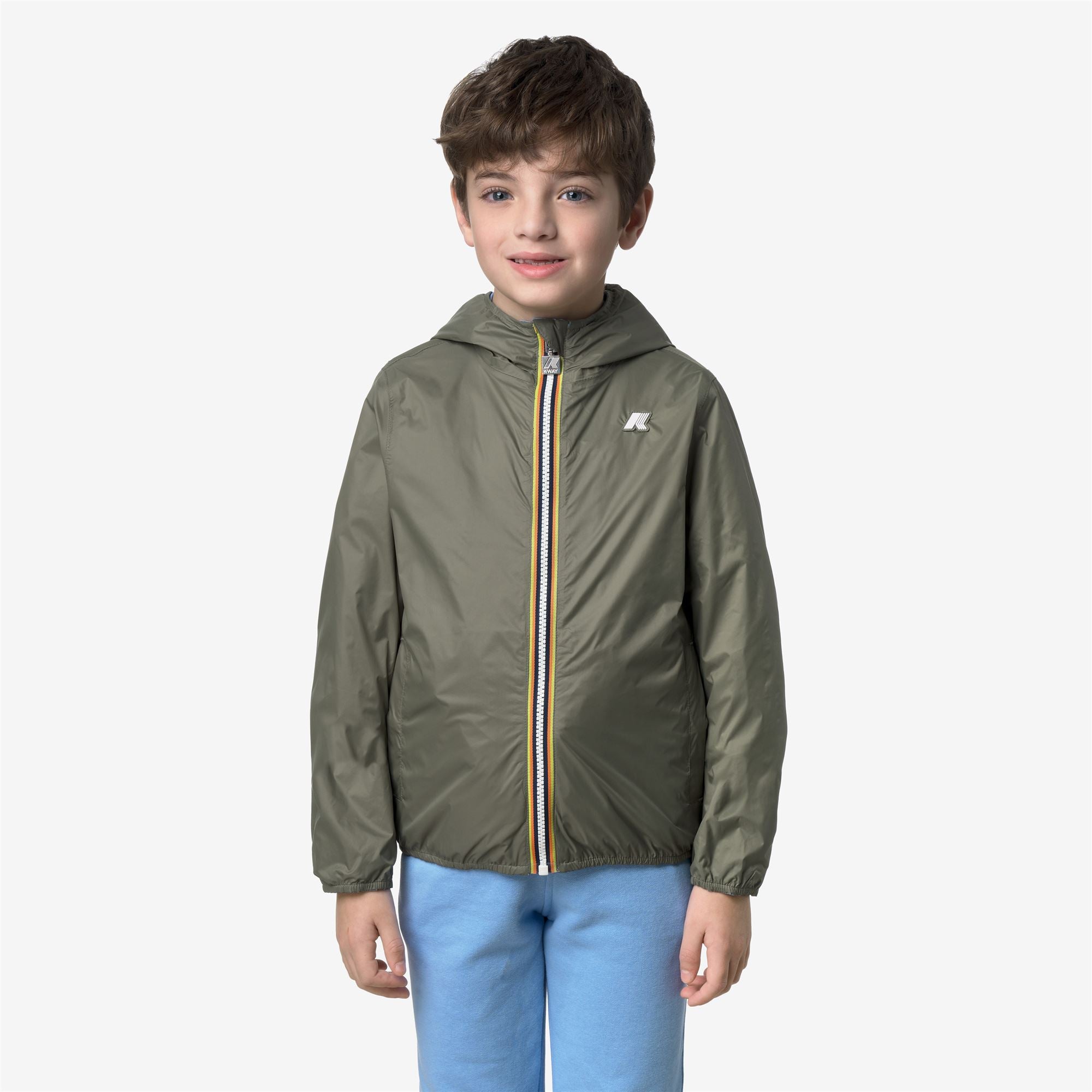 Jackets_Boy_P. JAKE COTTON  DOUBLE_Short_Blue Cielo - Green Lichen - Commercial 7