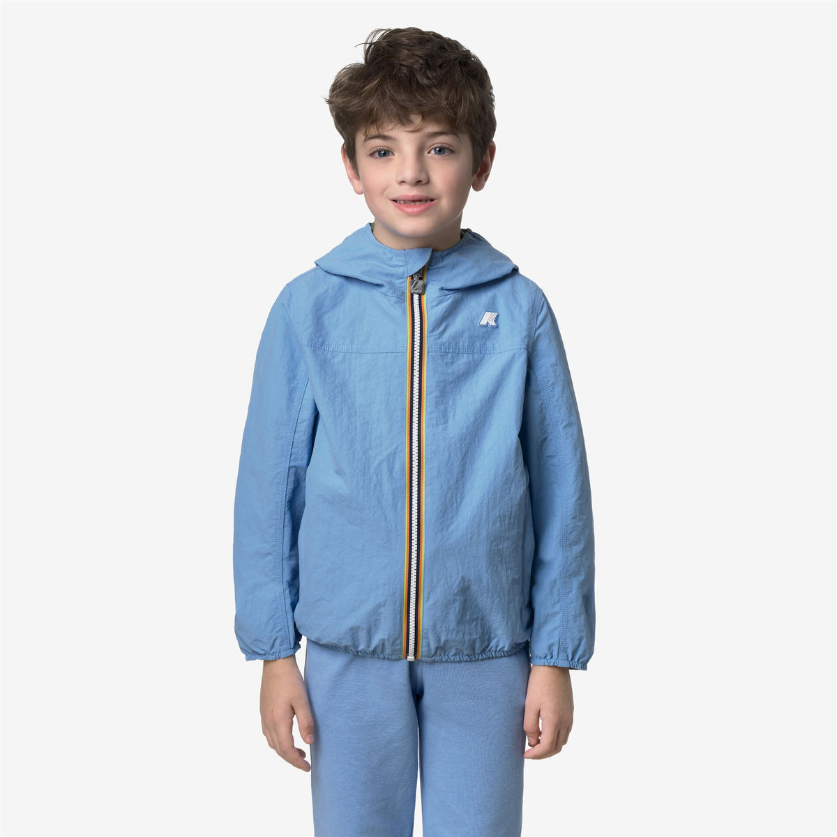 Jackets_Boy_P. JAKE COTTON  DOUBLE_Short_Blue Cielo - Green Lichen - Commercial 4