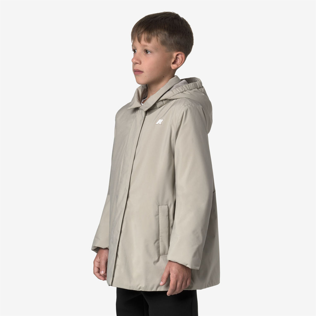 Jackets_GIRL_P. MORESE SOFT TOUCH MARMOTTA_3/4 Length_Beige Cashmere - Grey Goat - Commercial 5