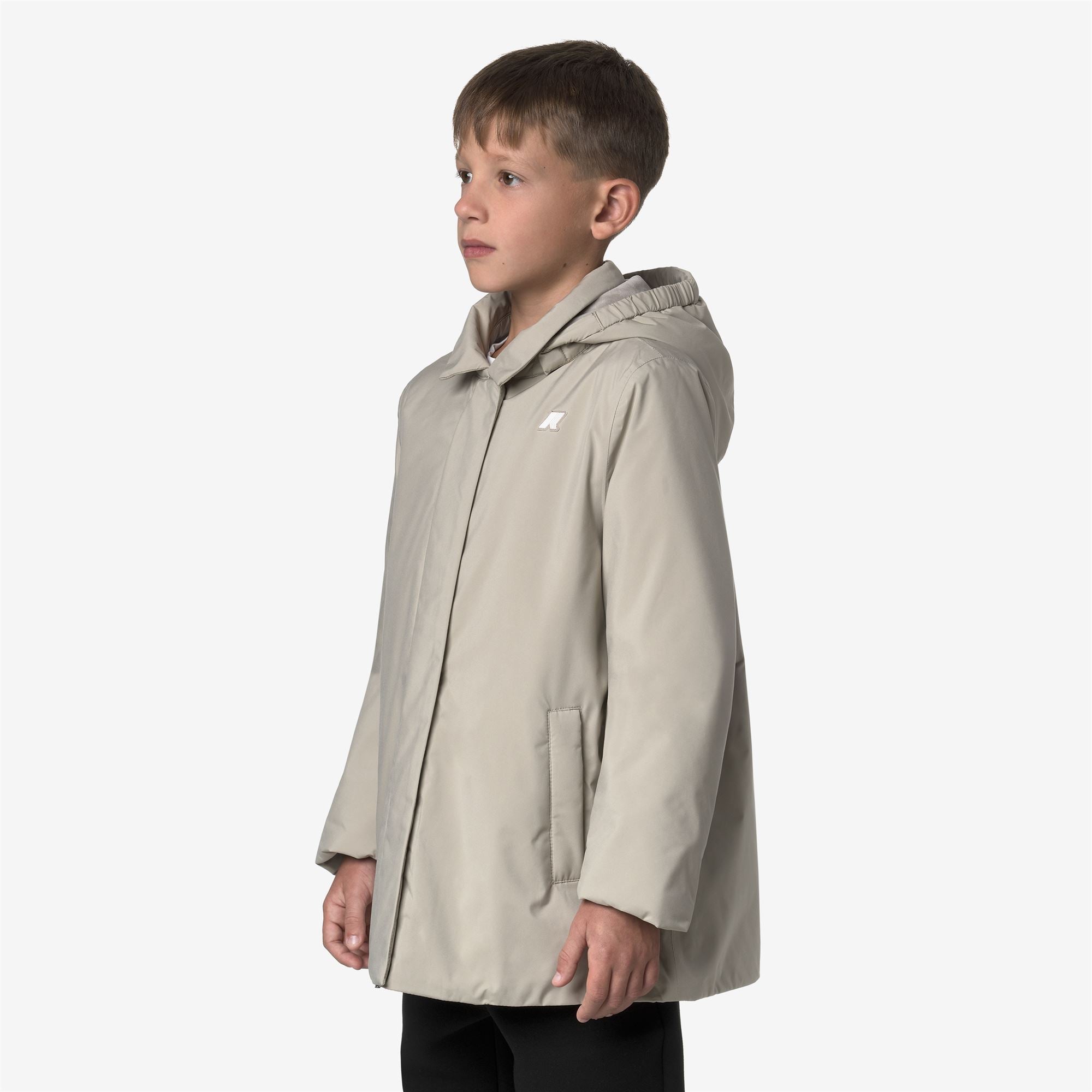 Jackets_GIRL_P. MORESE SOFT TOUCH MARMOTTA_3/4 Length_Beige Cashmere - Grey Goat - Commercial 5