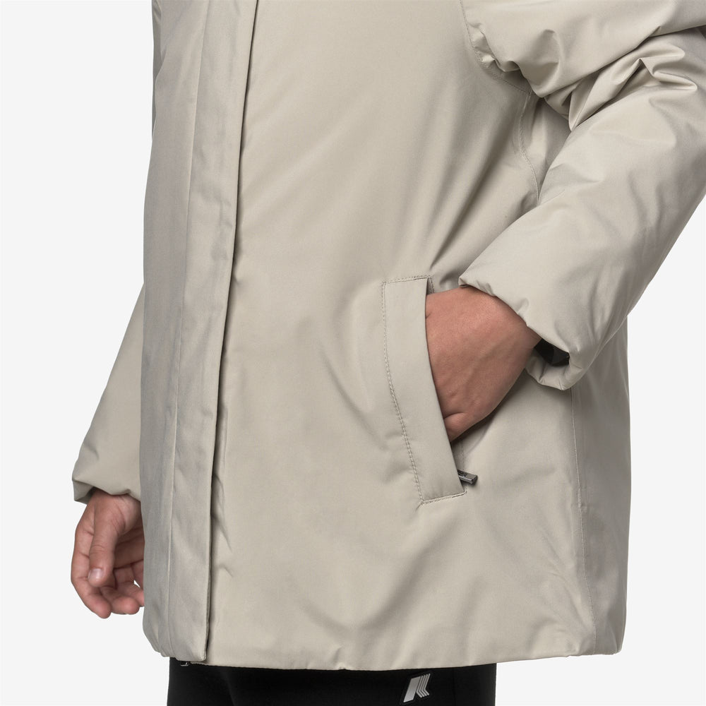 Beige Girls' 3/4 Length Soft Touch Jacket 02