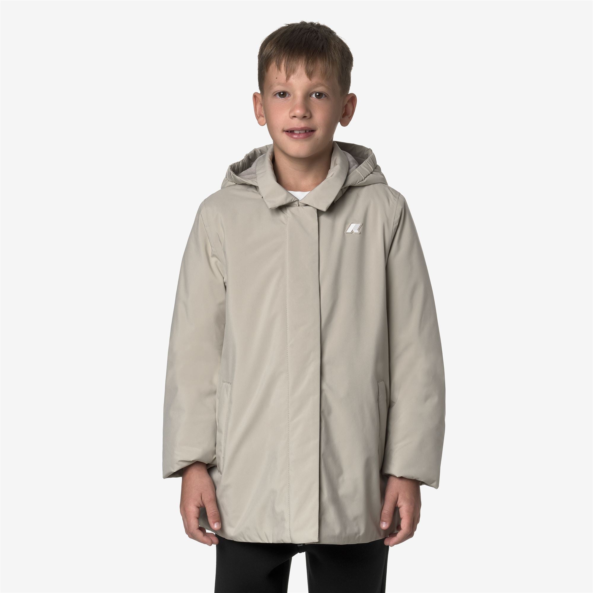 Jackets_GIRL_P. MORESE SOFT TOUCH MARMOTTA_3/4 Length_Beige Cashmere - Grey Goat - Commercial 4