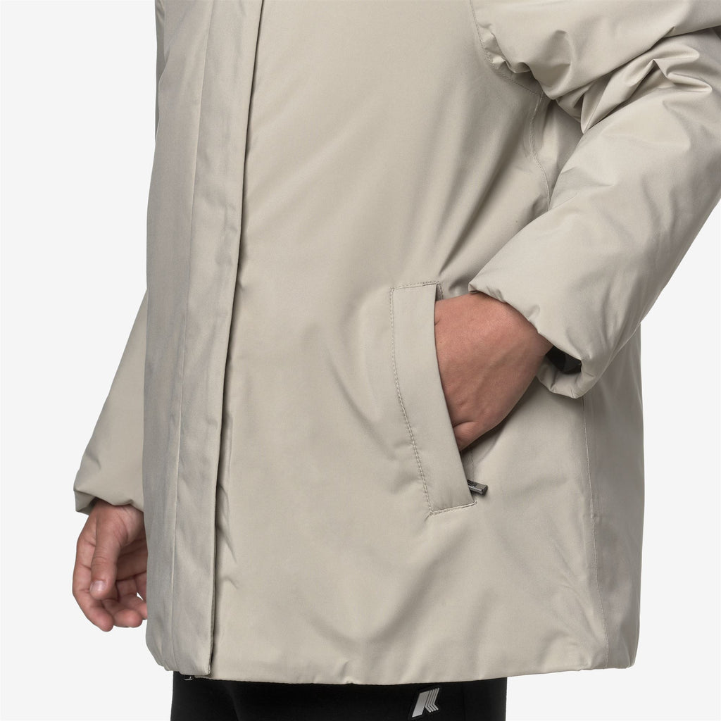 Jackets_GIRL_P. MORESE SOFT TOUCH MARMOTTA_3/4 Length_Beige Cashmere - Grey Goat - Commercial 7