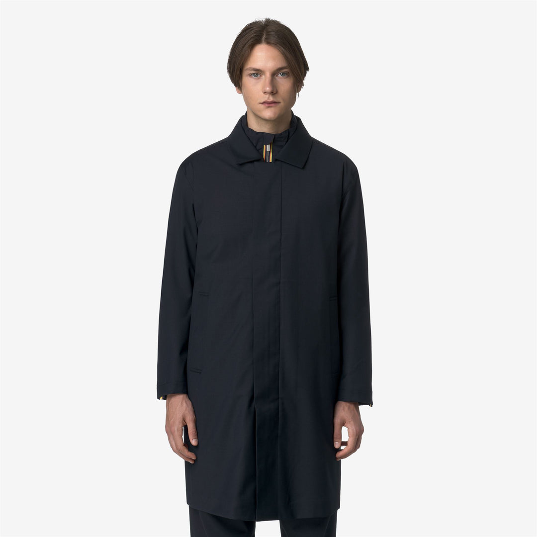 Chaqueta de lana aislante azul de 3/4 de largo para hombre main