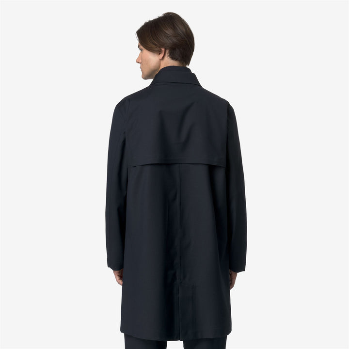 Chaqueta de lana aislante azul de 3/4 de largo para hombre 7