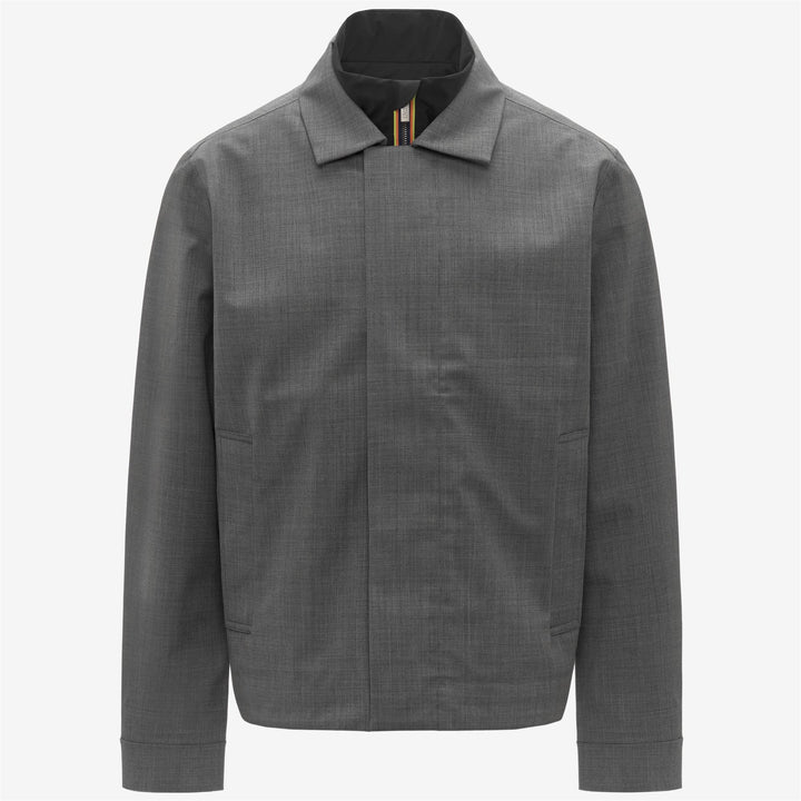 Chaqueta corta gris impermeable con chaleco desmontable para hombre 1