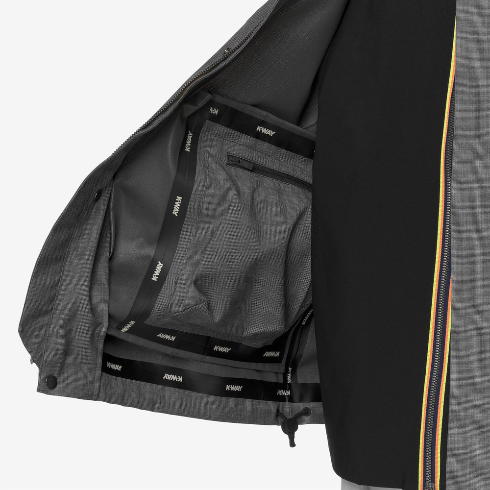 Grey Men's Short Water-Repellent Jacket with Detachable Vest 02